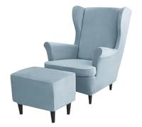 Housses De Fauteuil À Oreilles Housses De Fauteuils 3-pièces Housses De Chaise À Oreilles avec Ottomane Housse pour Fauteuil Housse De Canapé Amovible,N-3piecepack