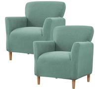 Housses de Fauteuil D'Appoint avec Accoudoirs Housses Extensibles Housse de Fauteuil de Banquet 1 Pièce Housses de Canapé pour Salon Bureau Hôtel (Lot de 2 Sauge)