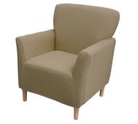 Housses De Fauteuils De Banquet en Jacquard Épais À Losanges Housses De Chaises Style Moderne du Milieu du Siècle Housses Extensibles pour Fauteuils De Lecture Club Carrés(Light Coffee)