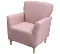 Housses De Fauteuils De Banquet en Jacquard Épais À Losanges Housses De Chaises Style Moderne du Milieu du Siècle Housses Extensibles pour Fauteuils De Lecture Club Carrés(Pink)