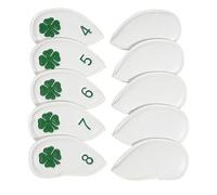 Housses De Fer Golf - 10 Pièces Cuir Synthétique PU Antidérapant Protection Anti-Choc pour Clubs 4-9+A+P+S+X - Cadeau Homme/Père - Entretien Facile