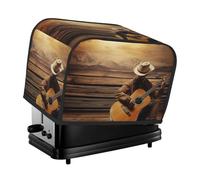 Housses de grille-pain Western Music pour machine à pain à 2 tranches - Housse matelassée anti-poussière - Housse lavable pour petit appareil de cuisine