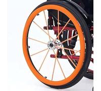Housses De Jante Pour Fauteuil Roulant - Housse Antidérapante En Silicone Pour Une Meilleure Traction(Orange,24in)
