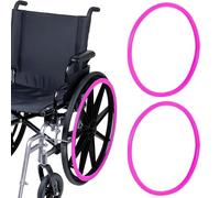 Housses de Jante Poussoir for Fauteuil Roulant Accessoires pour Fauteuil Roulant Couvertures de Main Courante de Fauteuil Roulant pour Améliorer L'adhérence et la Traction(Purple,24 inch)