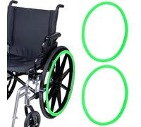 Housses de Jante Poussoir for Fauteuil Roulant Accessoires pour Fauteuil Roulant Couvertures de Main Courante de Fauteuil Roulant pour Améliorer L'adhérence et la Traction(Green,22 inch)