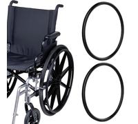 Housses de Jante Poussoir for Fauteuil Roulant Accessoires pour Fauteuil Roulant Couvertures de Main Courante de Fauteuil Roulant pour Améliorer L'adhérence et la Traction(Noir,22 inch)