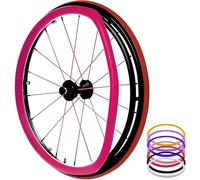 Housses De Jante Poussoir pour Fauteuil Roulant, Housse De Fauteuil Roulant Sport pour Roue Arrière De 24 Pouces, Housse De Poussée Manuelle en Silicone, Résistante À l'usure,B