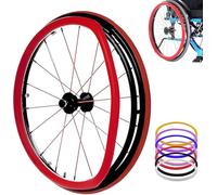 Housses De Jante Poussoir pour Fauteuil Roulant, Housse De Fauteuil Roulant Sport pour Roue Arrière De 24 Pouces, Housse De Poussée Manuelle en Silicone, Résistante À l'usure,C