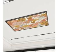 Housses de lumière fluorescentes décoratives pour plafonniers, rétro bohèmes, sans couture, vintage, années 70, papier dessiné pour plafonniers, salle de classe, bureau, décoration d'intérieur, 1,2 x