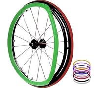 Housses De Main Courante Pour Fauteuil Roulant En Silicone Antidérapantes Résistantes À L'usure Couvre-Jante Pour Améliorer L'adhérence Et La Traction(Green,24in)