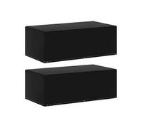 vidaXL Housses de meubles de jardin 2pcs 6œillets barbecue 170x90x60cm3082846 Noir G