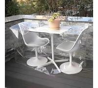 Housses De Meubles De Patio Housse De Canapé Sectionnel Extérieur Transparente Imperméable à L’Eau Résistante Au Vent, Housse De Patio pour Ensemble De Chais, Clear, 80x80x80cm