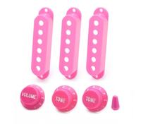 Housses de micro à bobine simple pour guitare électrique 48 50 52 mm avec 1 bouton de volume 2 tons et embout de commutateur pour guitares de style Stratocaster, noir