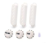 Housses de micro SSS 48 50 52 mm pour guitare SSS (blanc) | Convient aux pièces de poteau de 48, 50, 52 mm, idéal pour les styles SSS, finition plastique, facile à installer