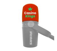 Housses de Microphone en mousse avec Logo personnalisé, avec anneau de retenue, pour Shure MV7 MV7X MV7i MV7 + filtre Pop RK345, accessoire de pare-brise Blue