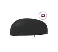 Housses de motocyclette 2 pcs 295x110x140 cm tissu oxford 210D