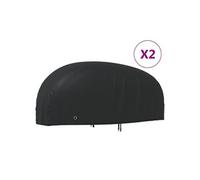 Housses de Motocyclette 2 pcs, Couvertures de Protection de Motocyclette, Housses de Protection Extérieur, 245x105x125 cm Tissu Oxford 210D