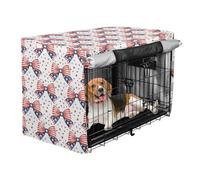 Housses de niche avec motif drapeaux américains pour cage de chien, stores enroulables pour chiot, 91,4 cm