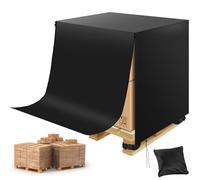 Housses de palettes avec fermeture éclair - Housse imperméable 900D très résistante pour palettes standard 48 x 40 cm, convient aux palettes en bois/plastique