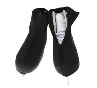 Housses de patins à glace noires - Fermeture éclair en caoutchouc élastique durable taille 33-44 | Housses de patins à glace avec élasticité respirante, protection douce pour patins de hockey | Pour
