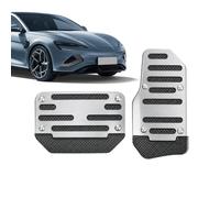 Housses de pédale d'accélérateur de voiture - Protection de repose-pieds | Cache-pédales à monter sans perçage pour le chemin de travail quotidien, conduite, garage, camion, remorque, voiture, argenté