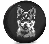 Housses De Pneu Chien Husky Housses De Roue Étanches Anti Poussière Sac De Pneus pour Remorque SUV Camion,70-75cm