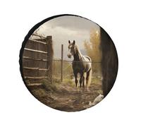 Housses de pneu de clôture et de cheval imperméables et anti-UV, 76,2 cm, housses de roue à essieu unique pour camping-car, camion, VUS, remorque universelle pour toutes les saisons