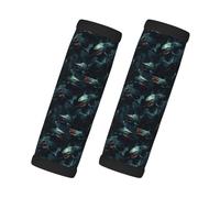 Housses de poignée de bagage avec imprimé requins foncés cool pour valise, étiquettes d'identification pour valises