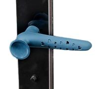 Housses De Poignée De Porte, Protecteur De Sécurité Anti-Statique En Silicone Avec Ventouses, Réduction De Bruit Pour Poignées Plates Carrées, Installation Facile, 15cm, Blanc Transparent