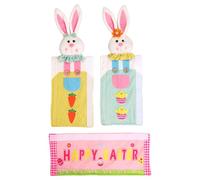 Housses De Poignée De Réfrigérateur | Décor De Cuisine Mignon Lapin Antidérapant | Couvertures Drôles De Poignée De Porte De Réfrigérateur | Pour Salon Salle De Bain Bureau Dortoir Appartement Restaur