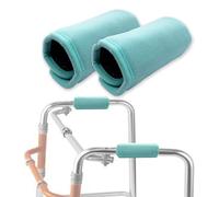 Housses de poignée rembourrées universelles pour déambulateur - Coussin médical doux en mousse à mémoire de forme - Absorbe l'humidité - Confortables - Lavables - Vert