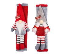 Housses de poignées pour casiers de Noël, housses de poignées pour casiers | 2 housses de poignée pour réfrigérateur avec nains de Noël - cache-boutons pour armoires festives, décorations de Noël pour