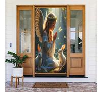 Housses de porte - Bannière de porte à suspendre pour intérieur et extérieur - Bannière de porte d'automne et d'hiver n° 90 - 1,8 x 0,9 m