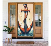 Housses de porte - Bannière de porte classique pour le printemps et l'été - Impression de cacao - Bannière de porte pour avant, hiver et automne - Toile de fond à suspendre pour extérieur et intérieur