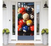 Housses de porte de billard colorées décoratives de 180 x 89 cm, bannière de porche, toile de fond pour photographie, décorations saisonnières pour porte d'entrée, jardin, cour, terrasse, décorations