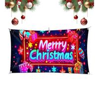 Housses de porte de garage de Noël, design visuel 3D pour décoration de vacances - Bannière de décorations de porte de garage de Noël | pour les vacances, l'intérieur et l'extérieur, la maison