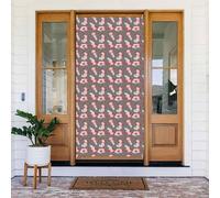 Housses de porte de Noël pour porte d'entrée - Dessin animé amusant mignon axolotl rose_C automne hiver couverture de porte bannière de fond à suspendre pour extérieur intérieur réveillon porche
