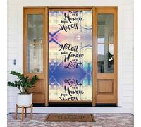 Housses de porte de Noël pour porte d'entrée - Toile de fond à suspendre pour extérieur et intérieur avec inscription « Not All Those Who Wander Are Lost » - 1,8 x 0,9 m