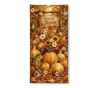 Housses de porte décoratives en forme de citrouilles - Lanterne tournesol naturel rustique avec corde - Bannière de porte d'entrée - Décoration d'intérieur pour porche, terrasse, porte, fête