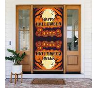 Housses de porte décoratives pour Halloween Happy B - Bannière de porte pour intérieur et extérieur, printemps/été/automne/hiver, décorations d'Halloween et de Noël