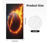 Housses de porte - Impression cool de basket-ball n° 40 Bannières de porte d'automne et d'hiver pour devant, panneau de printemps et été, toile de fond à suspendre pour extérieur et intérieur