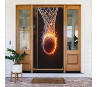 Housses de porte - Impression cool de basket-ball n° 43 Bannières de porte d'automne et d'hiver pour devant, panneau de printemps et été, toile de fond à suspendre pour extérieur et intérieur