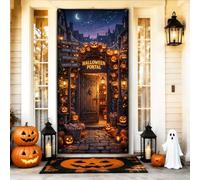 Housses de porte pour tunnel d'Halloween citrouilles 91,4 x 182,9 cm