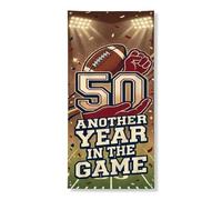 Housses de porte vintage pour 50e anniversaire sur le thème du football 91,4 x 182,9 cm
