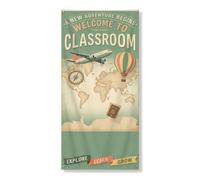 Housses de porte vintage sur le thème du voyage avec citation de carte du | Esthétique de voyage vintage, toile de fond pour porte d'entrée, citation d'exploration inspirante, fond carte rétro