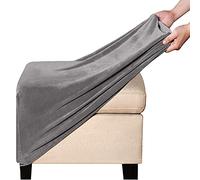 Housses de Pouf Carrées Extensibles Housse Ottomane en Velours Housse de Repose-Pieds Rectangle 68-82cm Housse de Protection pour Repose-Pieds Carrées (Color : B)