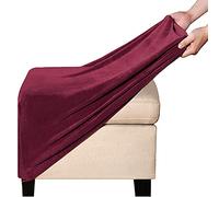 Housses de Pouf Carrées Extensibles Housse Ottomane en Velours Housse de Repose-Pieds Rectangle 68-82cm Housse de Protection pour Repose-Pieds Carrées (Color : L)