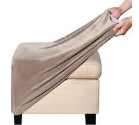 Housses de Pouf Carrées Extensibles Housse Ottomane en Velours Housse de Repose-Pieds Rectangle 68-82cm Housse de Protection pour Repose-Pieds Carrées (Color : J)