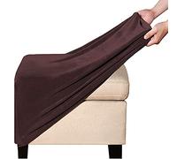 Housses de Pouf Carrées Extensibles Housse Ottomane en Velours Housse de Repose-Pieds Rectangle 68-82cm Housse de Protection pour Repose-Pieds Carrées (Color : E)