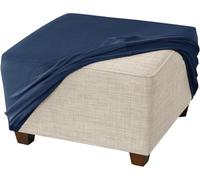 Housses de Pouf en Velours Extensibles, Carrées, pour Repose-Pieds, avec Élastique en Bas, Lavables (N° 13 Carré 60-76 cm/23-30 Po)